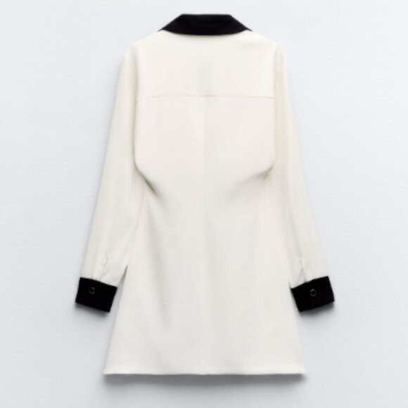 Zara Contrast Trim Mini Dress - Never Worn - Picture 5 of 6
